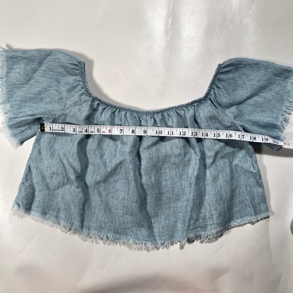 Show Me Your MuMu Off the Shoulder Chambray Top - Picture 8 of 10